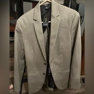 Alfani suit jacket dark sand size small machine washable